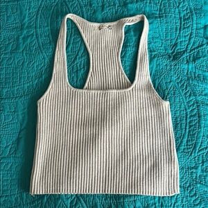 Intimately Free People Ribbed Beige Racerback Tank Top M